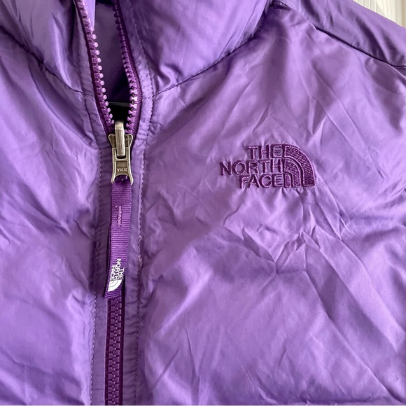 The North Face Reversible Purple Puffer Vest - Picture 7 of 9
